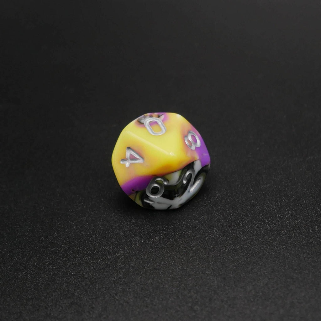 Panic Abstraction - 7 Piece DnD Dice Set | Acrylic RPG Gaming Dice - 