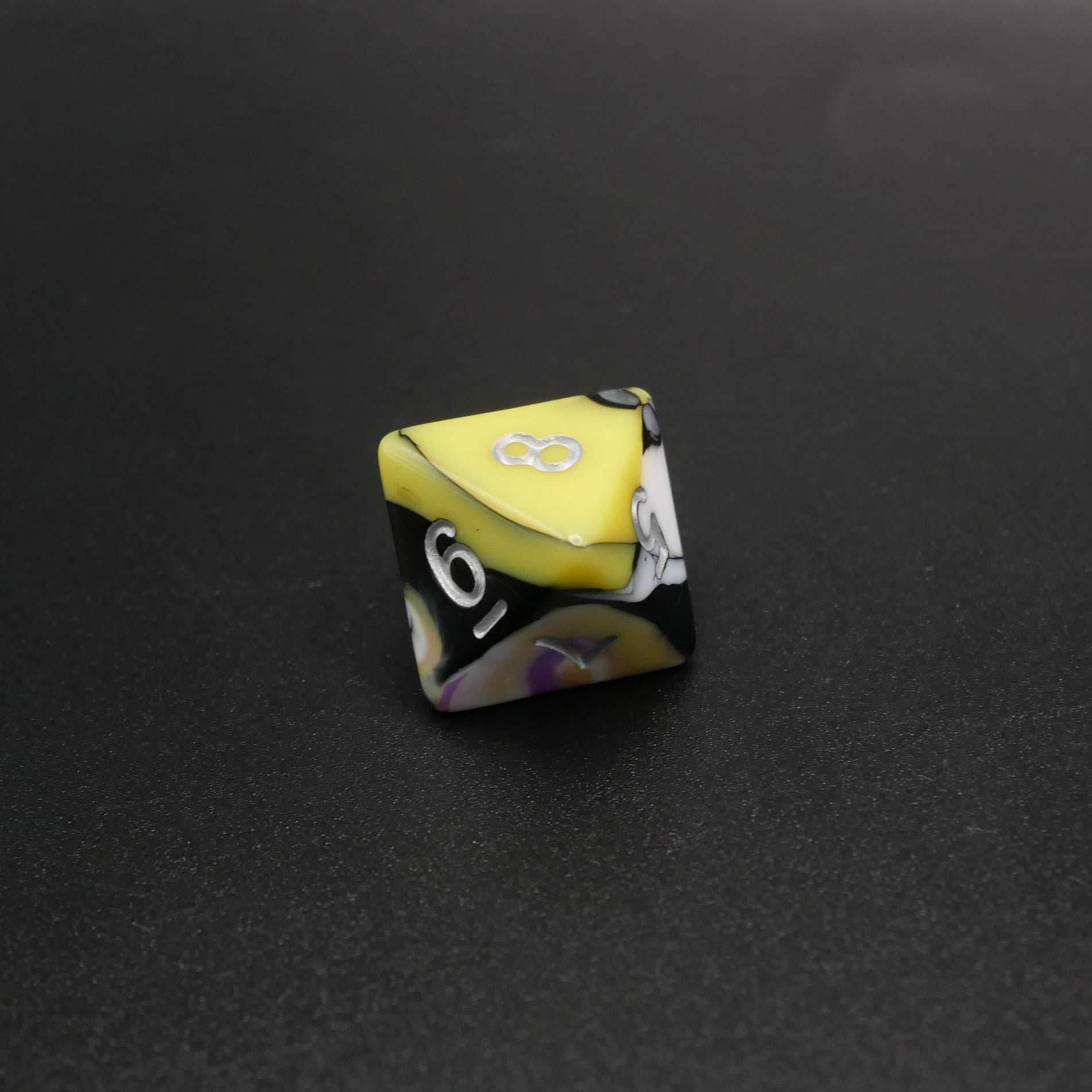 Panic Abstraction - 7 Piece DnD Dice Set | Acrylic RPG Gaming Dice - 