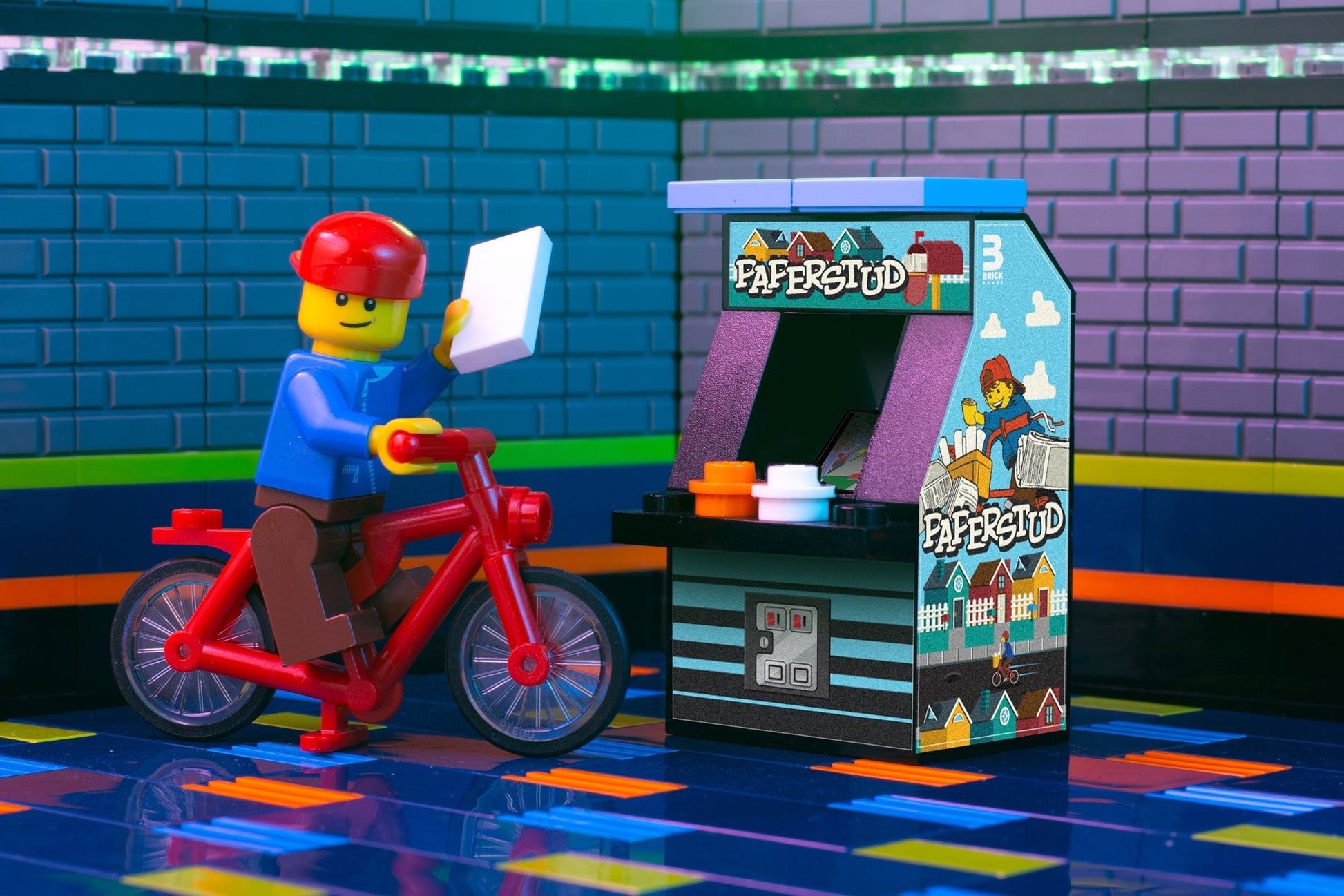 Paper Stud - B3 Customs Arcade Machine made using LEGO parts