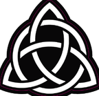Celtic Cat on Triquetra Stainless Steel Earrings - 