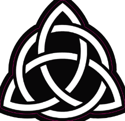 Celtic Cat on Triquetra Stainless Steel Earrings - 