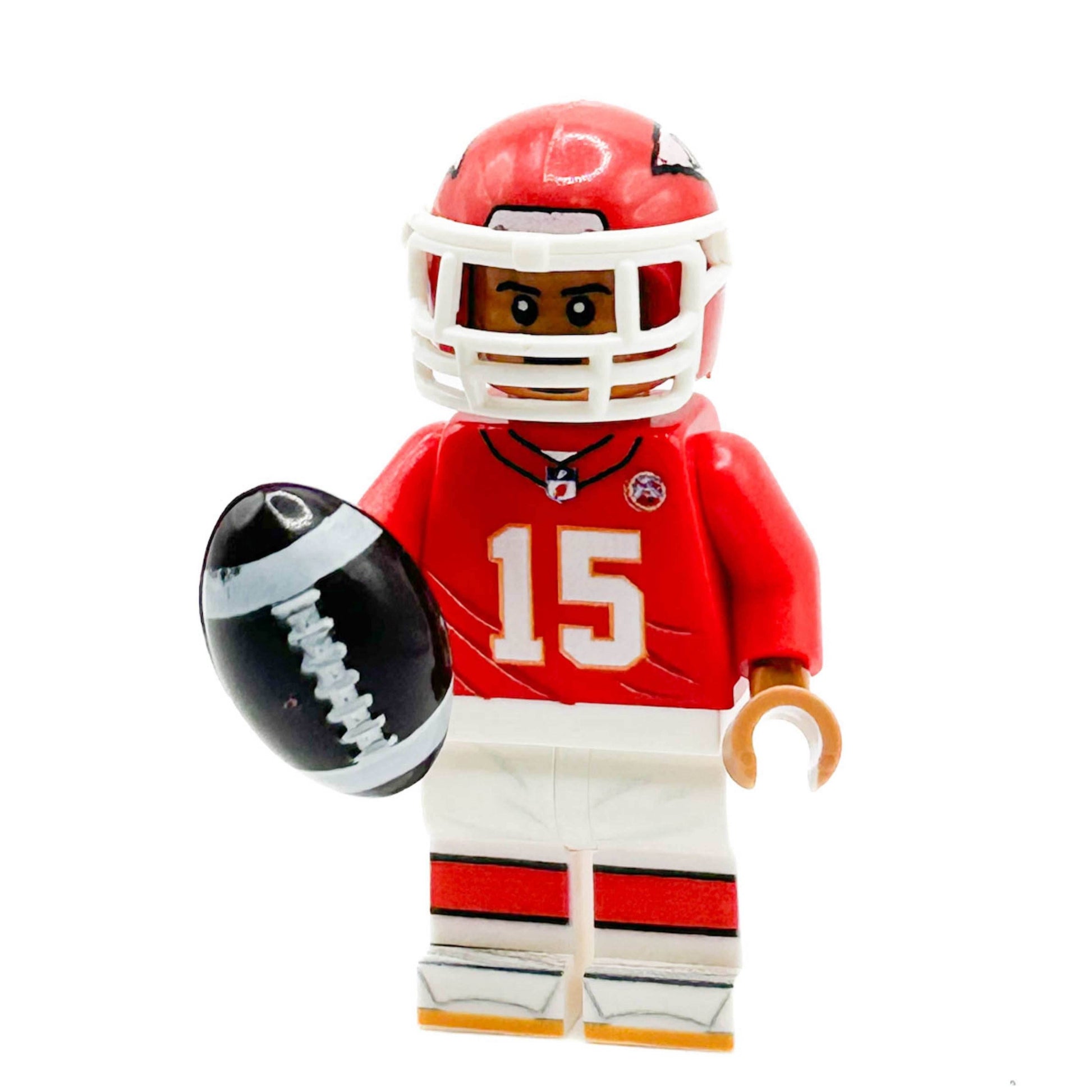 #15 Chiefs Football Player Minifig made using LEGO parts - B3 Customs - 