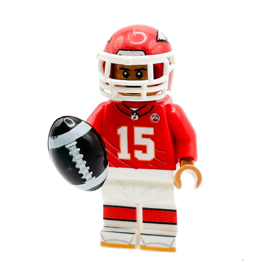 #15 Chiefs Football Player Minifig made using LEGO parts - B3 Customs - 