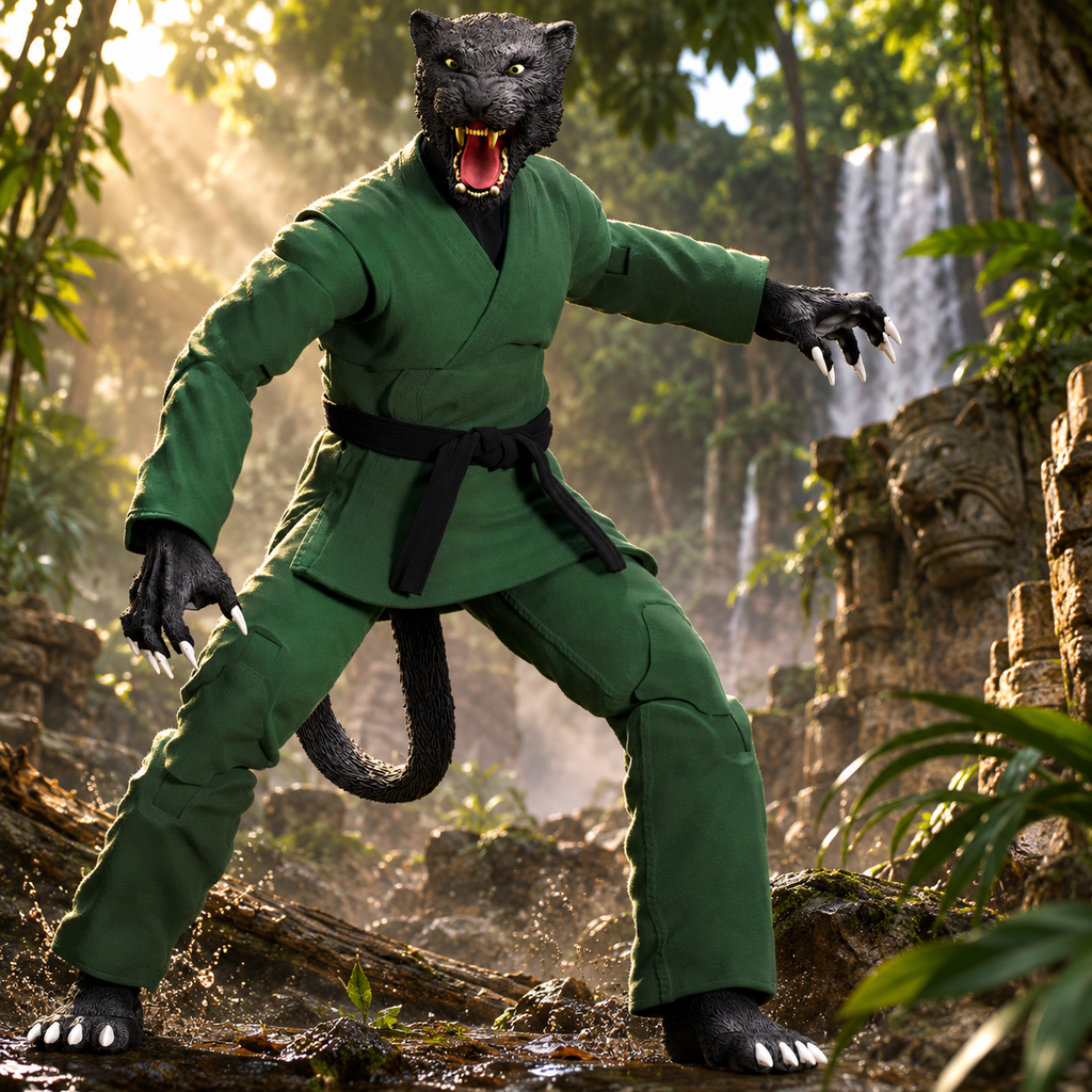 Jiu Jitsu Combat Creatures Paulo the Panther Action Figure