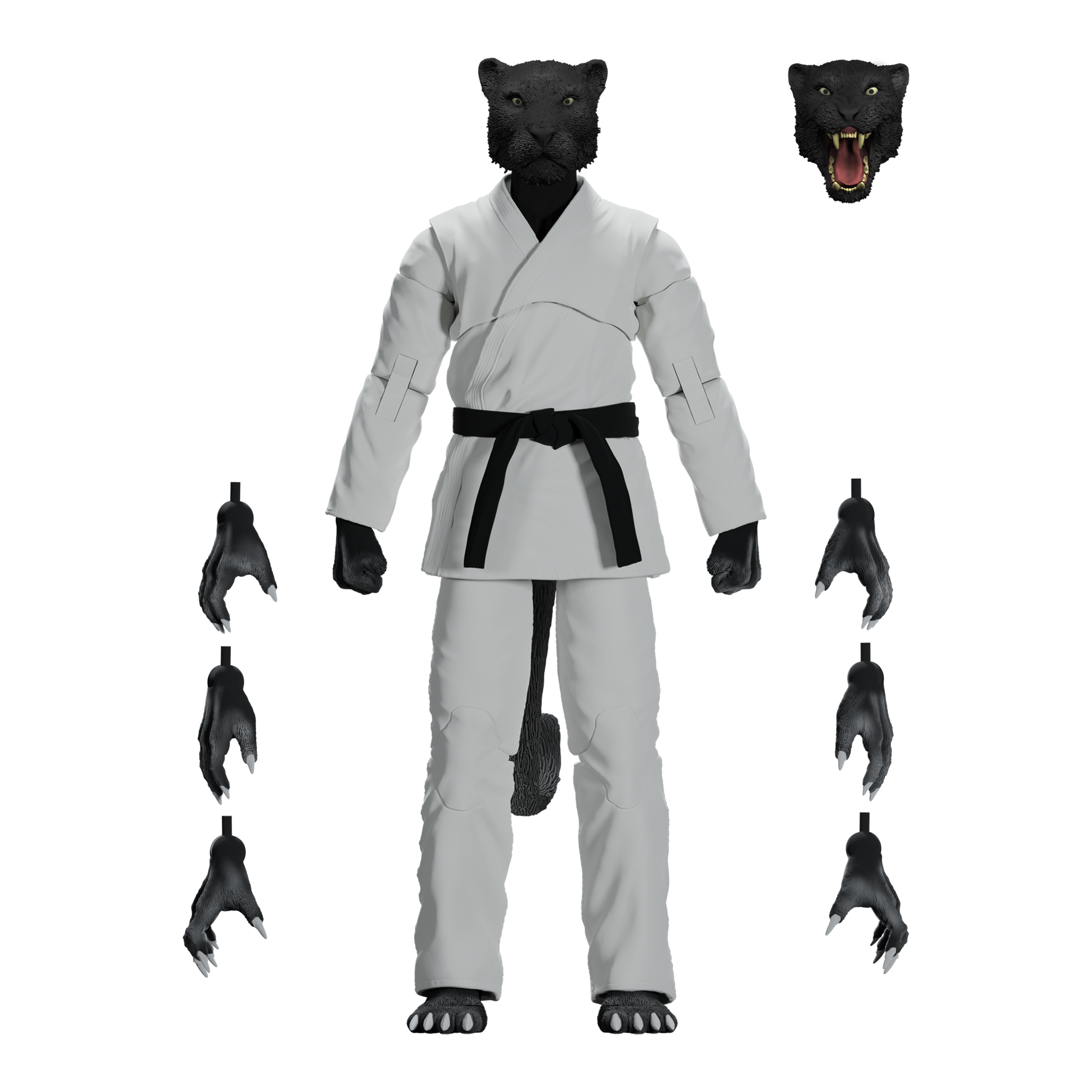 Jiu Jitsu Combat Creatures Paulo the Panther Action Figure