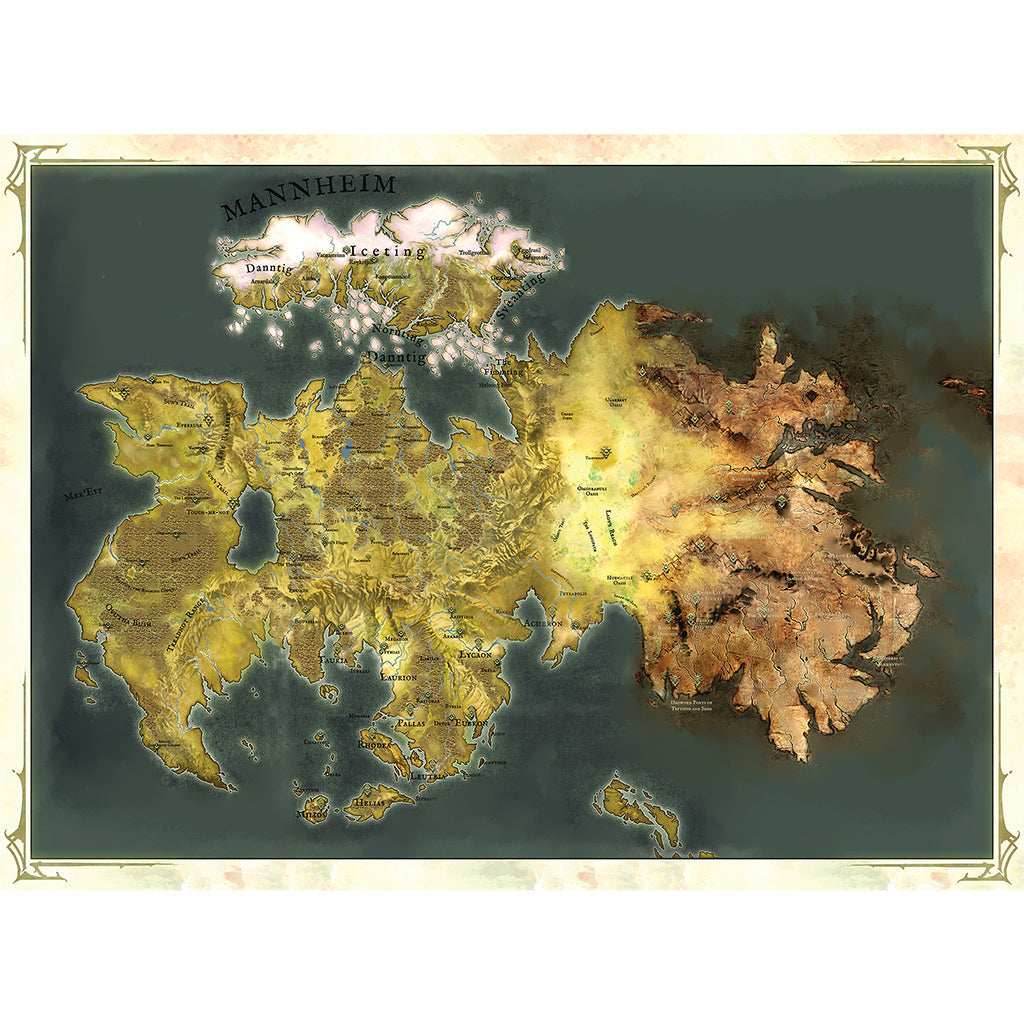 Conquest: Cloth Map of Alektria, the first continent of EÄ - 