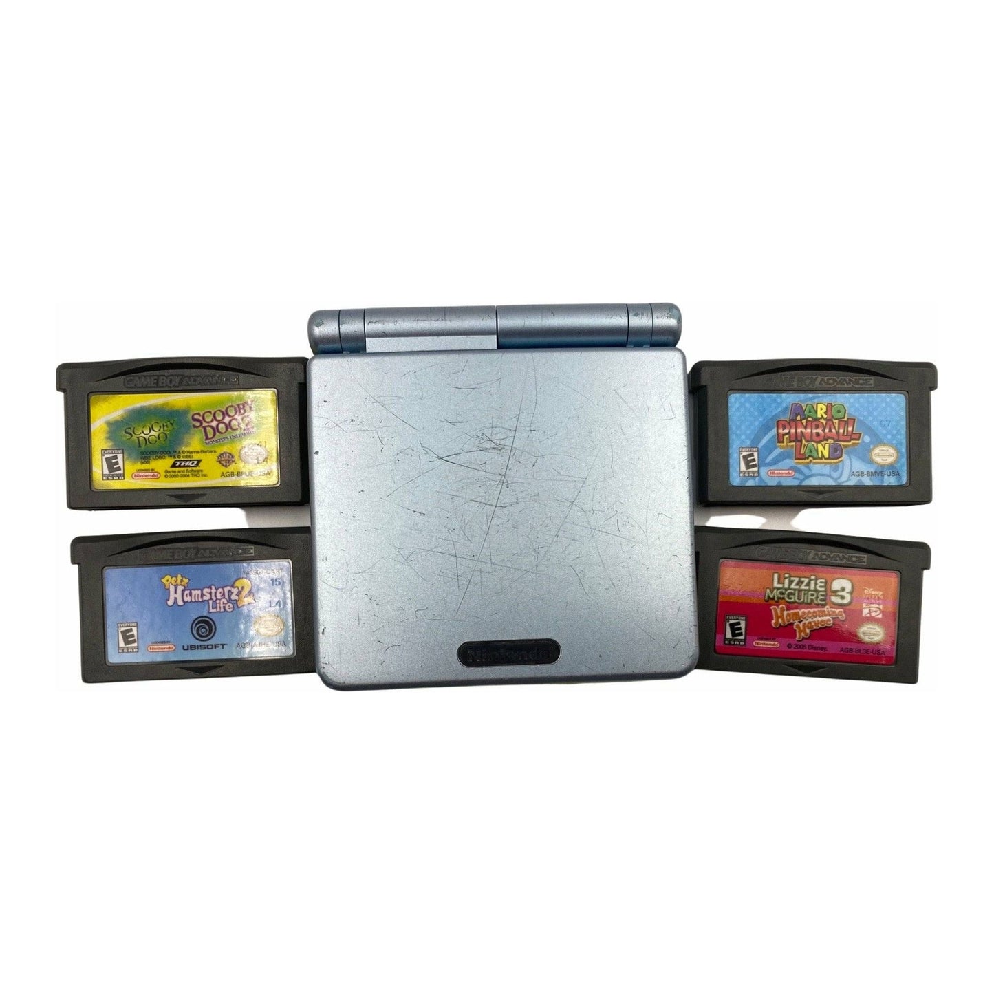 Pearl Blue GameBoy Advance SP [AGS-101] (Game Bundle)