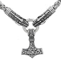 Vikings Fenrir Mjolnir Stainless Steel Necklace - 