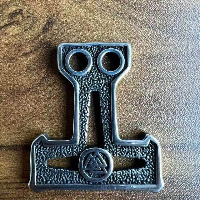 Vikings Thor's Hammer Valknut Stainless Steel Necklace - 