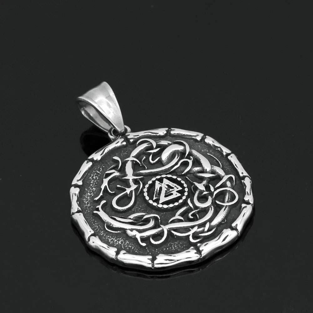Vikings Valknut Celtic Knot Stainless Steel Necklace - 