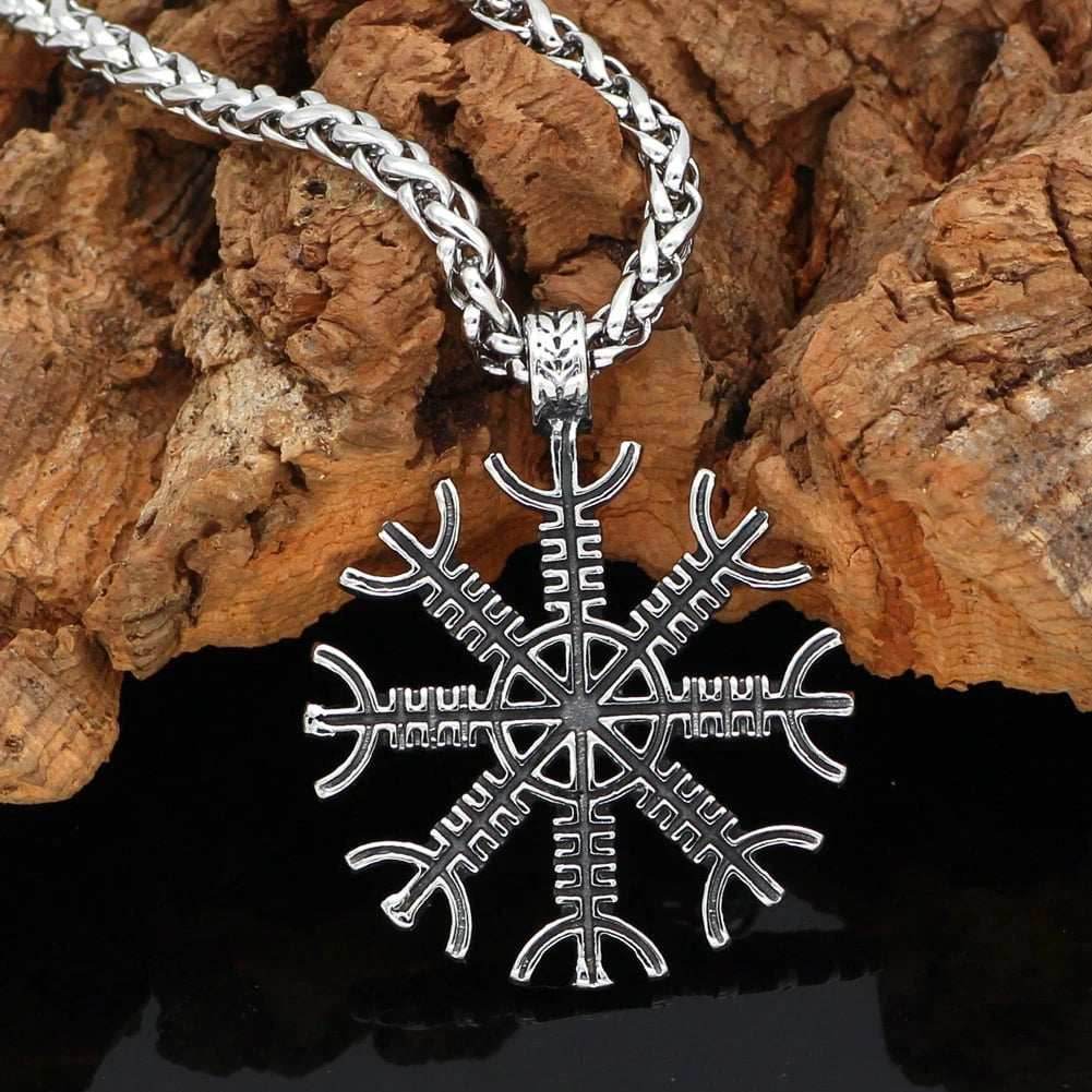 Vikings Vegvisir Compass Stainless Steel Necklace - Stainless Steel