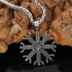 Vikings Vegvisir Compass Stainless Steel Necklace - Stainless Steel