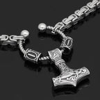 Vikings Hammer of Thor Stainless Steel Necklace - 50 cm