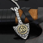 Vikings Runes and Valknut Stainless Steel Necklace - 