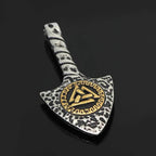 Vikings Runes and Valknut Stainless Steel Necklace - 