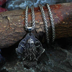 Vikings Warrior and Axe Stainless Steel Necklace - 