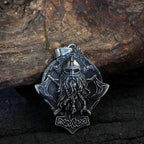 Vikings Warrior and Axe Stainless Steel Necklace - 