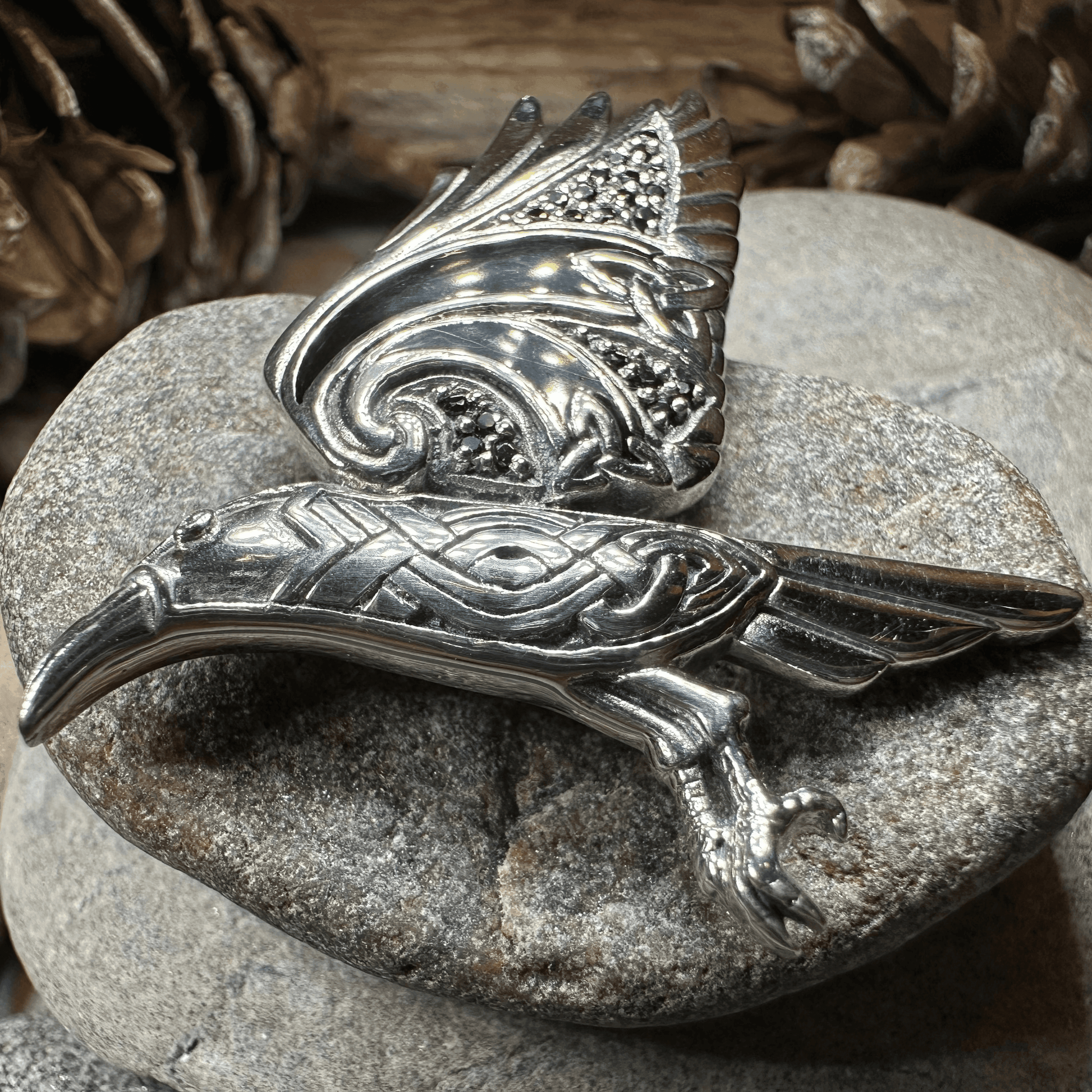 Ashild Raven Celtic Necklace - 18