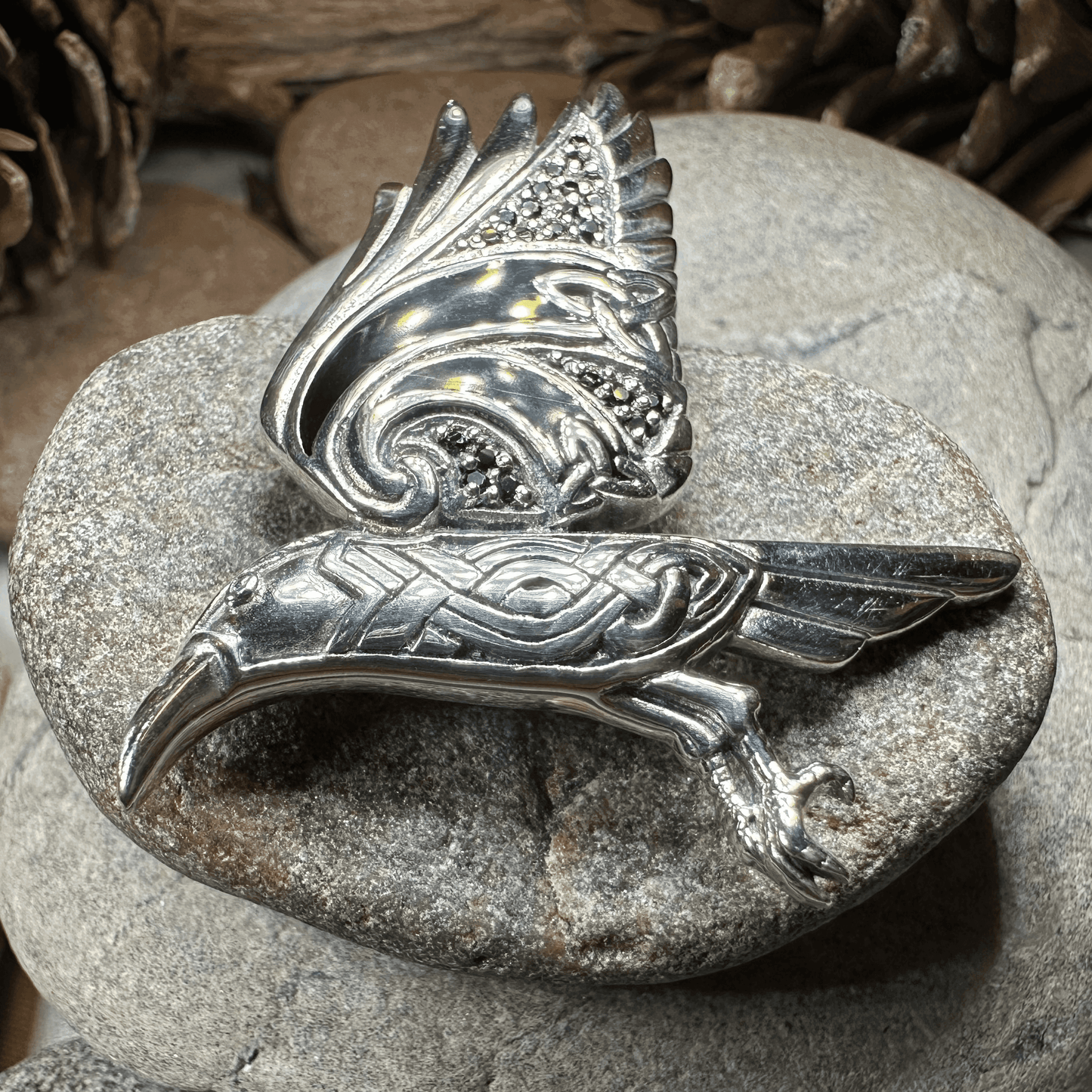 Ashild Raven Celtic Necklace - 18