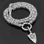Vikings Gungnir Valknut Stainless Steel Necklace - Pendant and Chain / 70 CM / 28 INCHES
