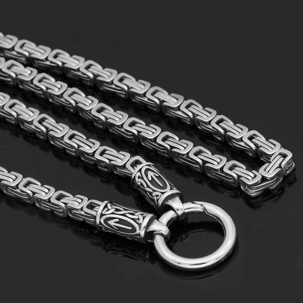 Vikings Gungnir Valknut Stainless Steel Necklace - Pendant and Chain / 70 CM / 28 INCHES