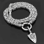 Vikings Gungnir Valknut Stainless Steel Necklace - Pendant and Chain / 70 CM / 28 INCHES