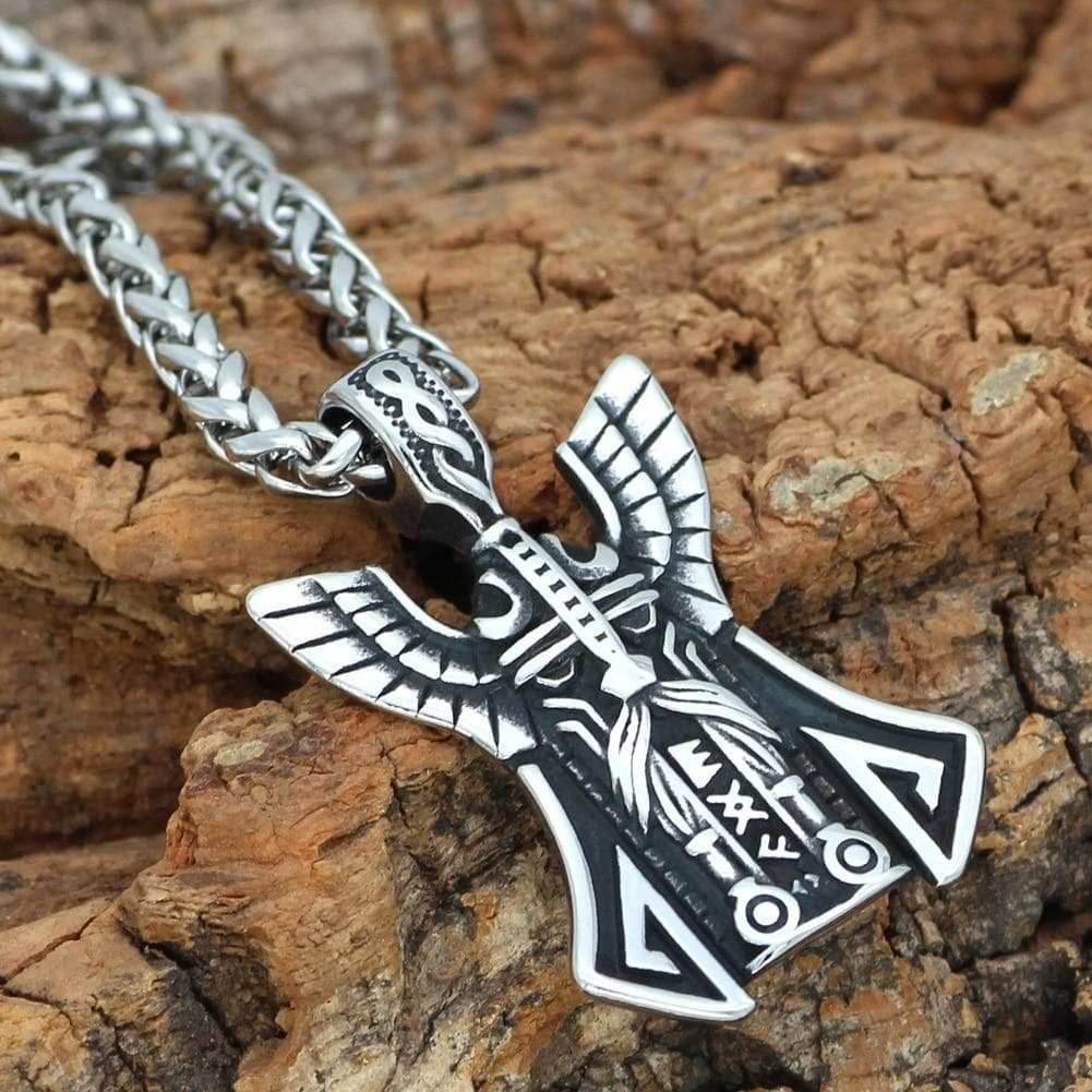 Vikings Odin Stainless Steel Pendant Necklace - 