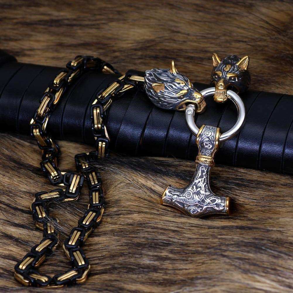 Vikings Mjölnir Stainless Steel Necklace - 