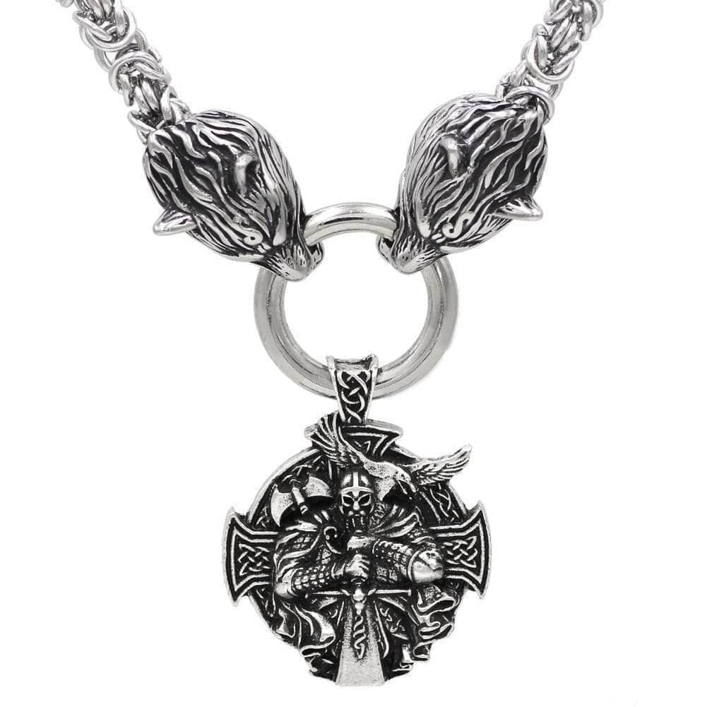 Vikings Odin's Wolf Chain Stainless Steel Necklace - 50 CM / 20 Inches