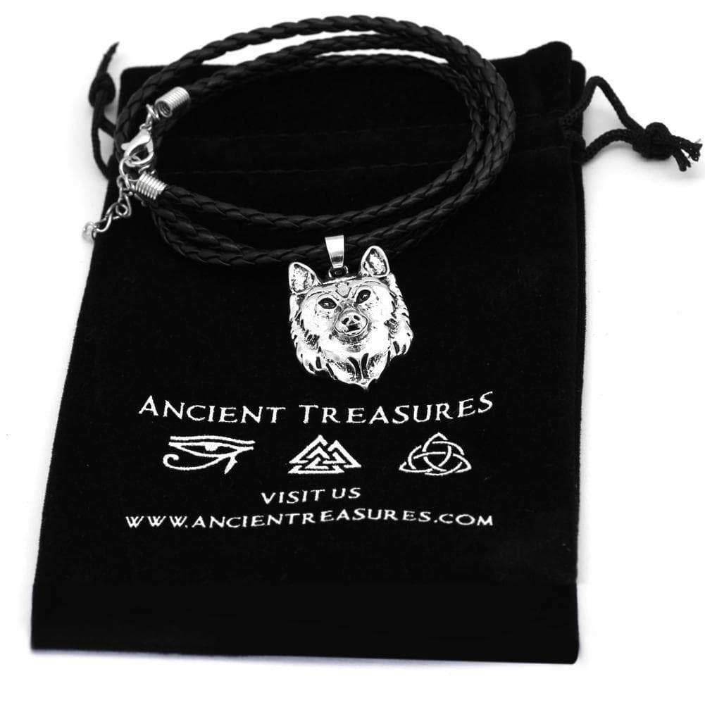 Vikings Fenrir Wolf Head Necklace - 