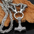 Vikings Mjolnir Stainless Steel Ram Chain Necklace - 50 CM / 20 Inches