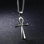 Ancient Egypt Life and Balance Stainless Steel Necklace - Gold