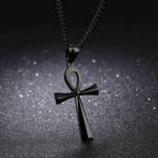 Ancient Egypt Life and Balance Stainless Steel Necklace - Gold