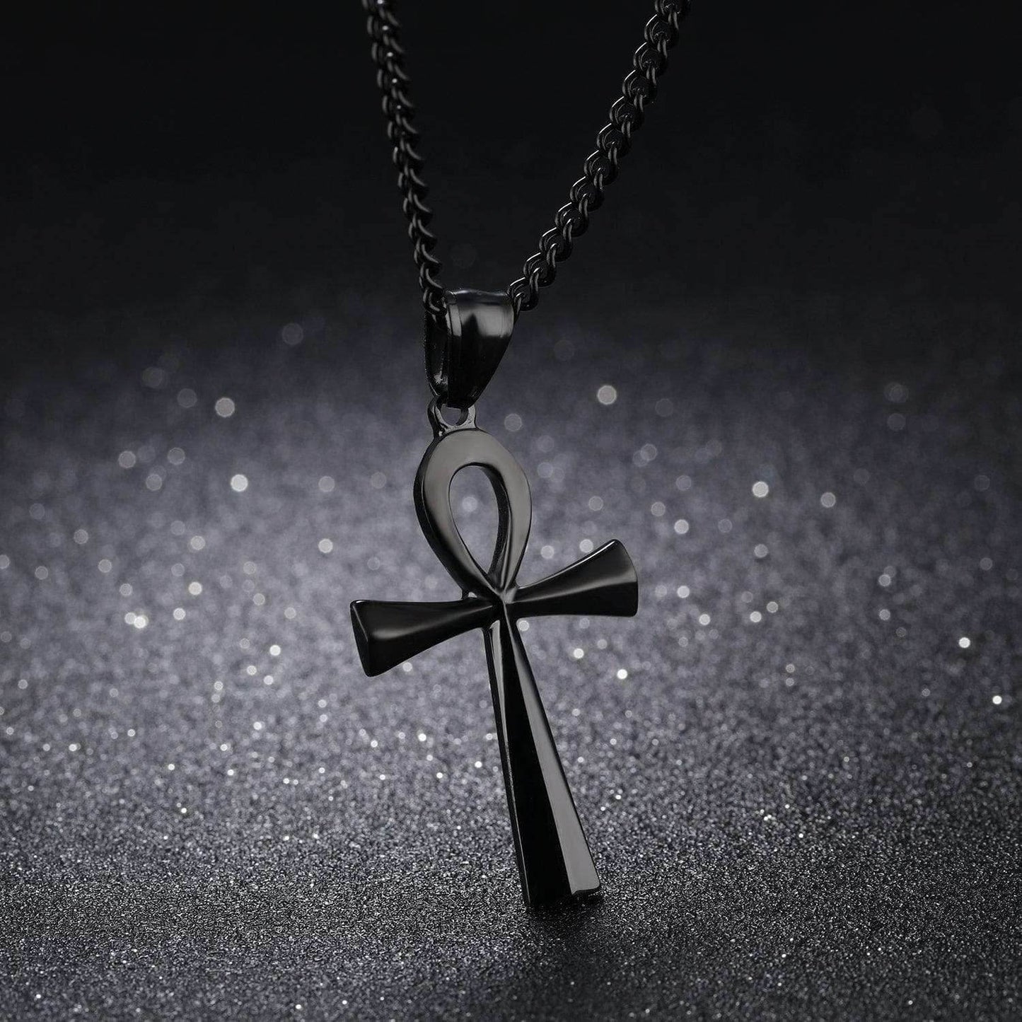 Ancient Egypt Life and Balance Stainless Steel Necklace - Gold