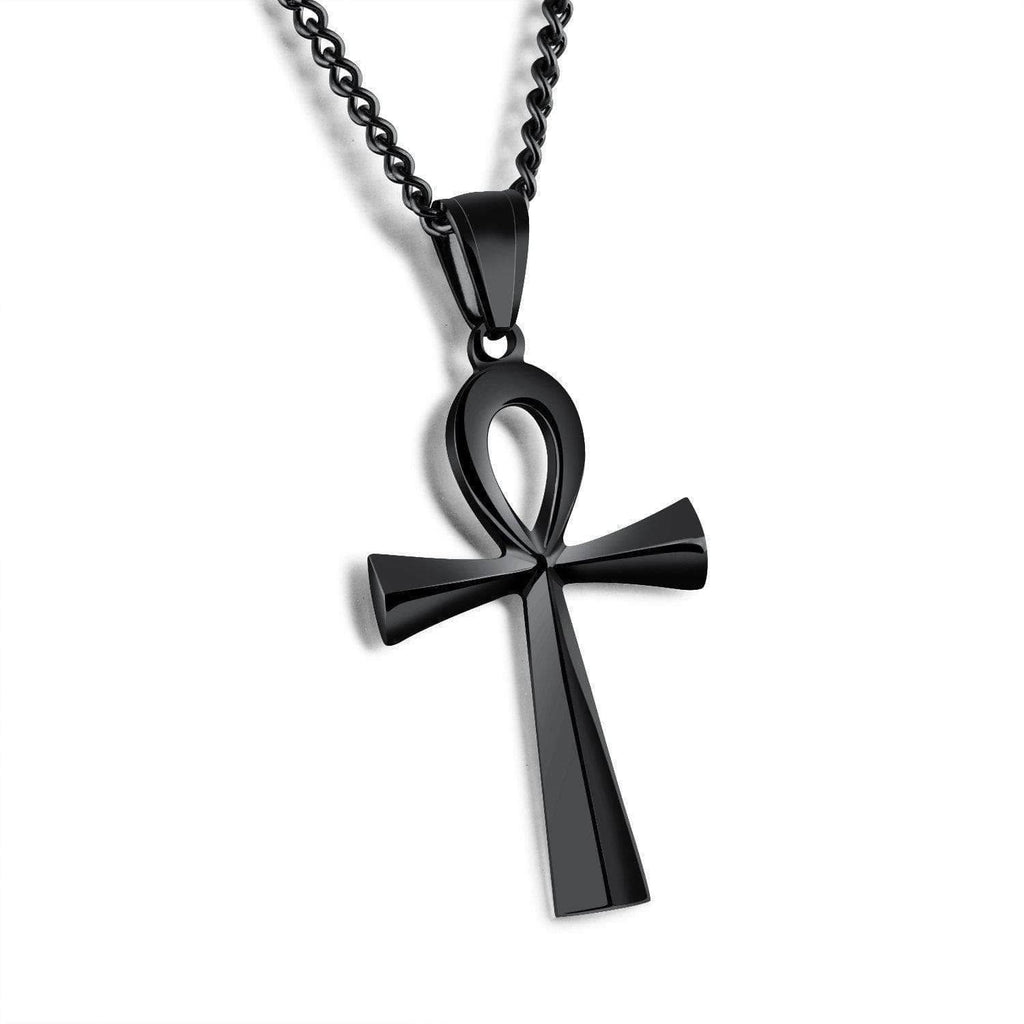 Ancient Egypt Life and Balance Stainless Steel Necklace - Gold