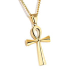 Ancient Egypt Life and Balance Stainless Steel Necklace - Gold