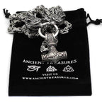 Vikings Wolf Mjolnir Stainless Steel King Chain Necklace - 50CM / 20 Inches