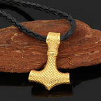 Vikings Golden Mjolnir Stainless Steel Necklace - Only Pendant