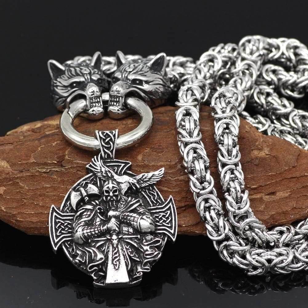 Vikings Odin's Wolf Chain Stainless Steel Necklace - 50 CM / 20 Inches