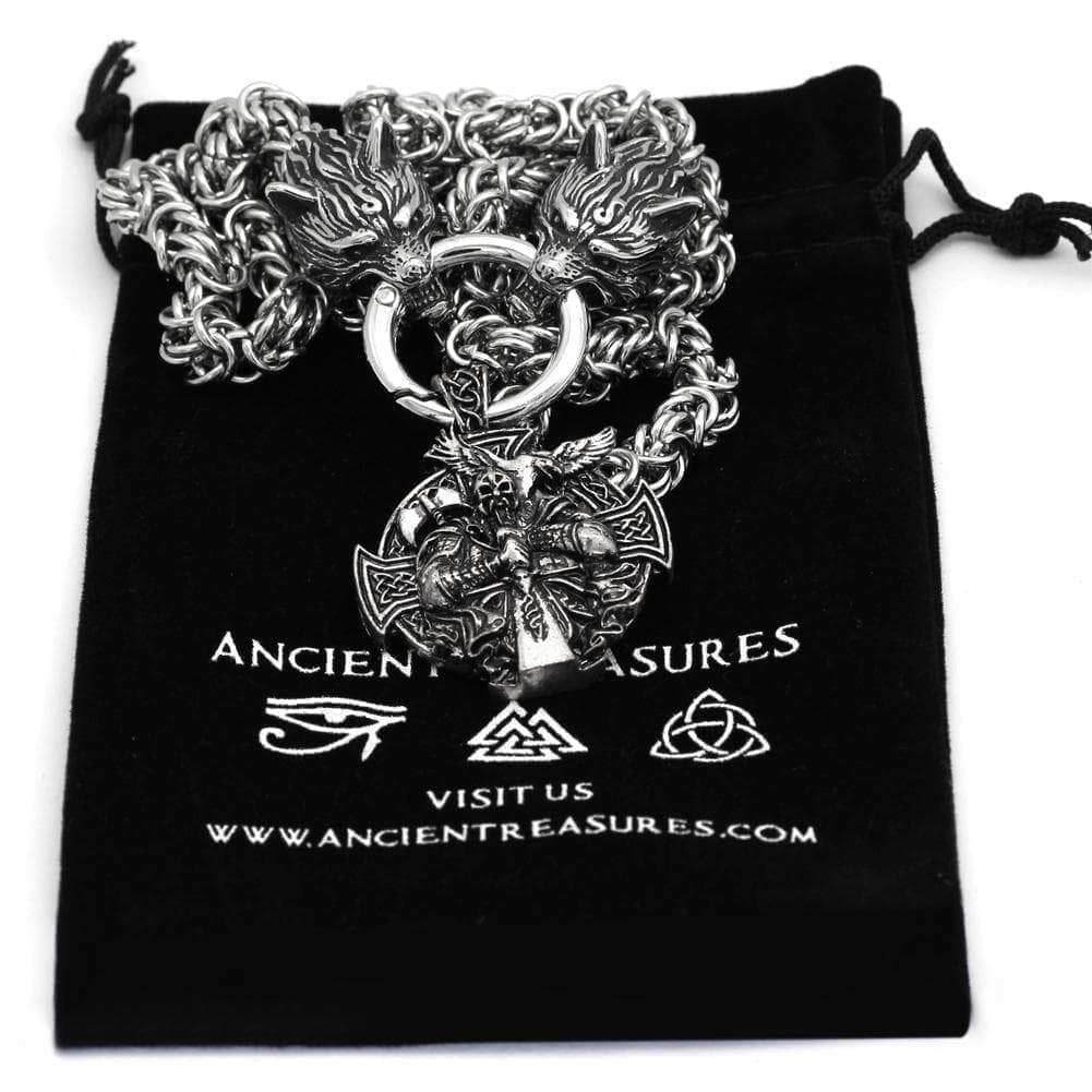 Vikings Odin's Wolf Chain Stainless Steel Necklace - 50 CM / 20 Inches