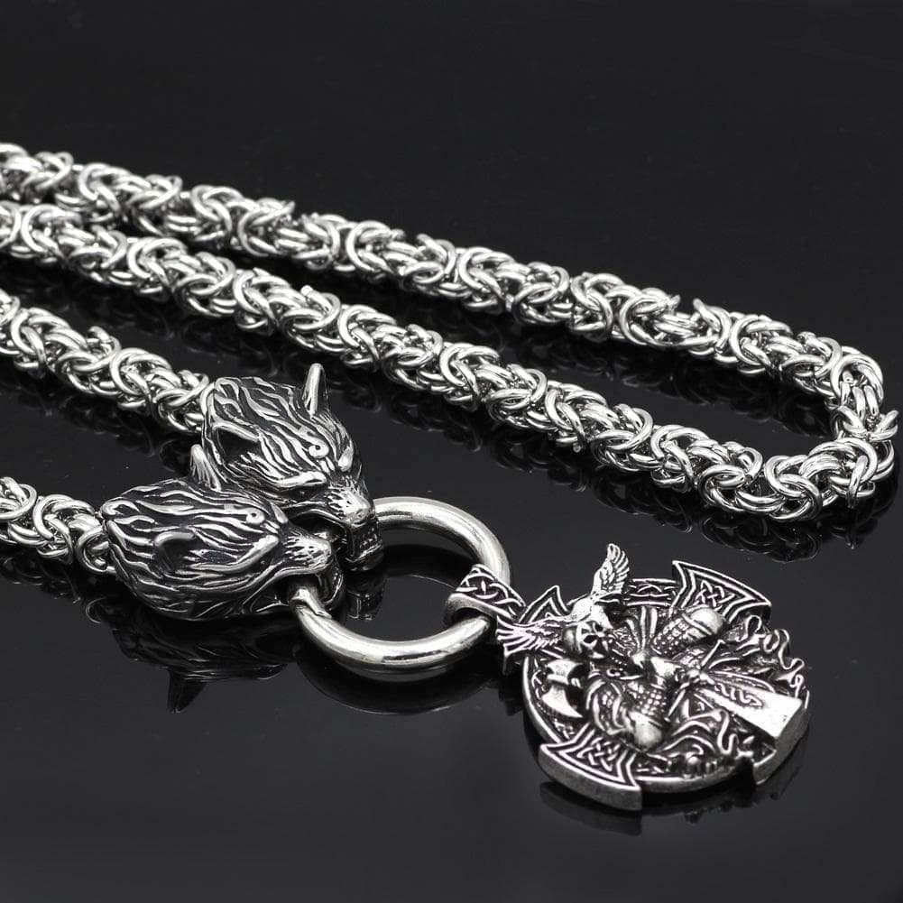 Vikings Odin's Wolf Chain Stainless Steel Necklace - 50 CM / 20 Inches