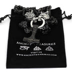 Vikings Wolf Head Mjolnir King Chain Stainless Steel Necklace - 50CM / 20 Inches