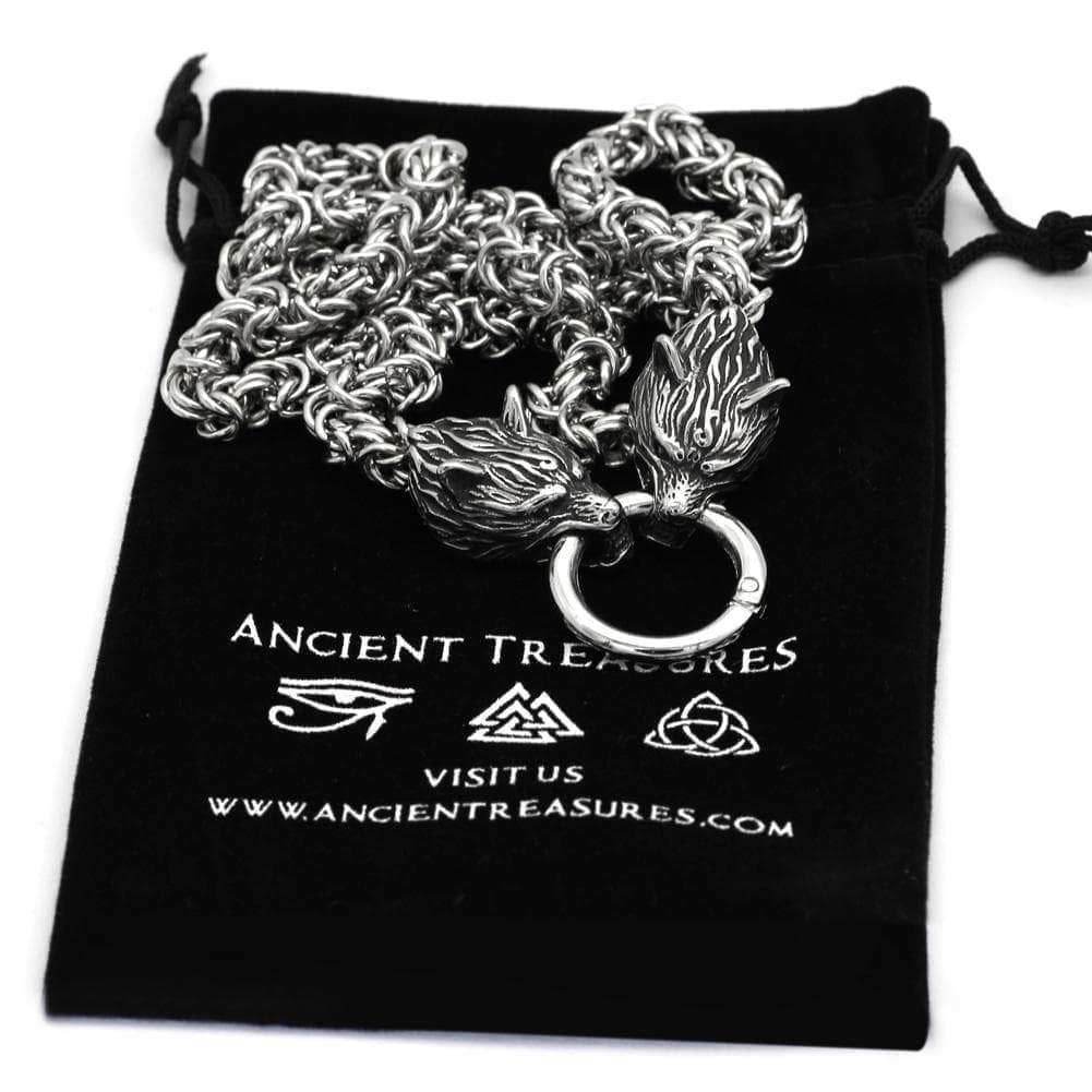 Vikings Wolf Head Stainless Steel Chain - 50CM / 20 Inches