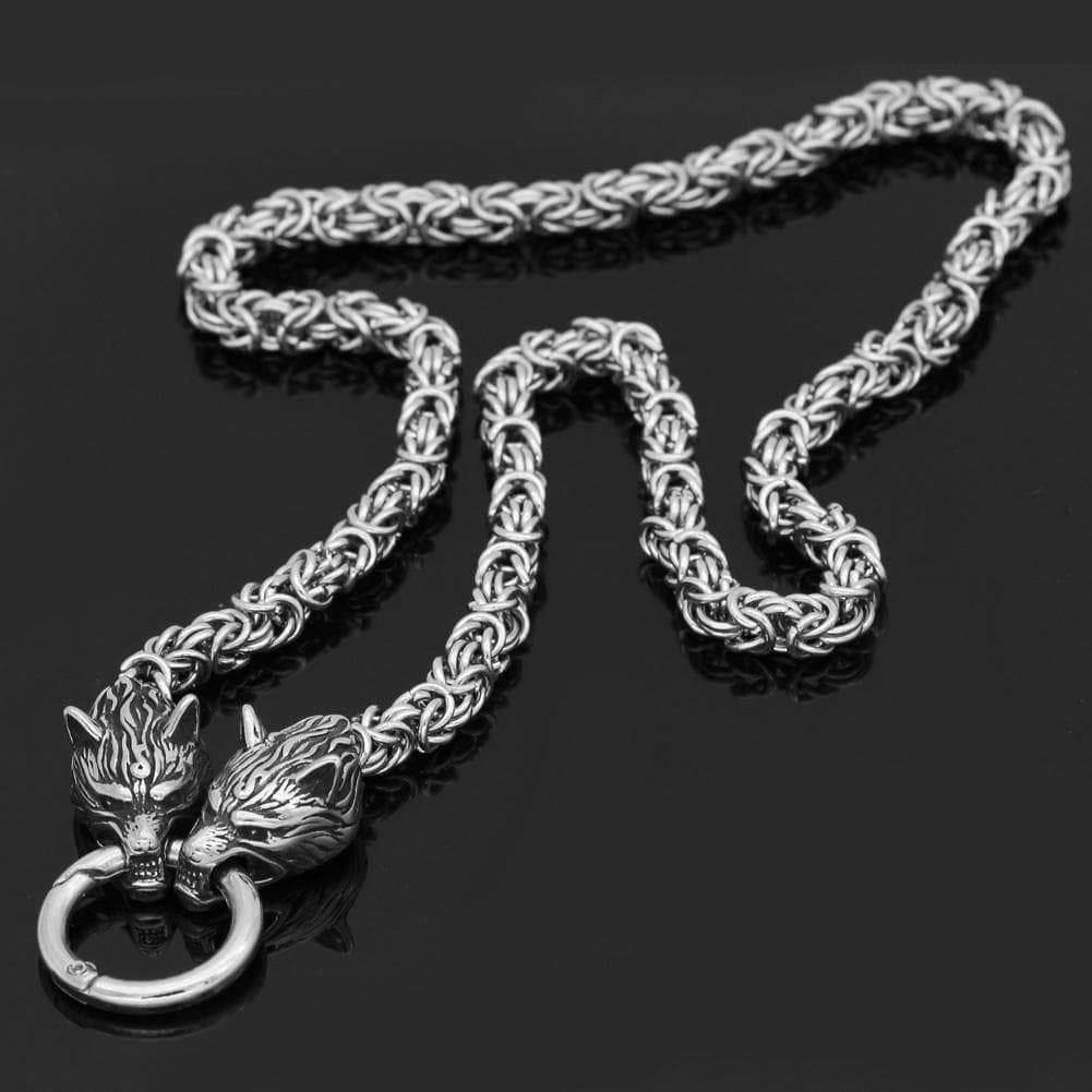 Vikings Wolf Head Stainless Steel Chain - 50CM / 20 Inches