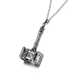 Vikings Thor's Hammer Stainless Steel Pendant Necklace - 