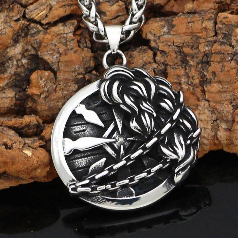 Viking Shield Compass Talisman Pendant & Necklace - Pendant Only