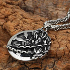 Viking Shield Compass Talisman Pendant & Necklace - Pendant Only