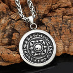 Viking Shield Rune and Compass Talisman Pendant & Necklace - Pendant Only