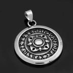 Viking Shield Rune and Compass Talisman Pendant & Necklace - Pendant Only