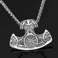 Vikings Axe and Helm of Awe Stainless Steel Necklace - 